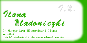 ilona mladoniczki business card
